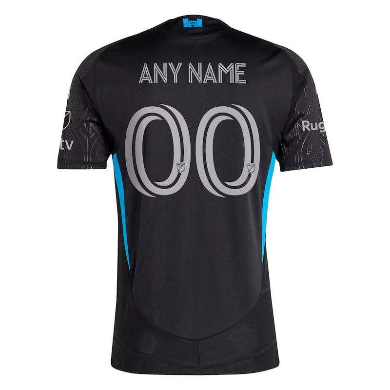 Charlotte FC adidas 2025 Fortress Kit Custom Jersey - Black
