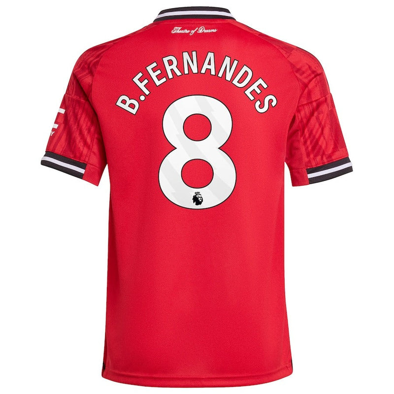Bruno Fernandes Manchester United adidas Youth Home 2025/26 Player Jersey - Red