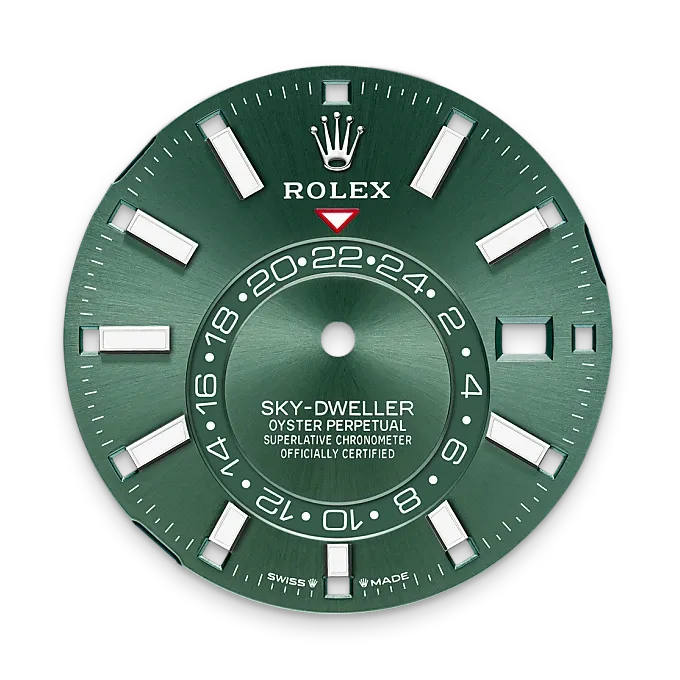 Sky-Dweller – 42 mm White Rolesor | Dual Time Zone Watch in Oystersteel and 18 ct White Gold