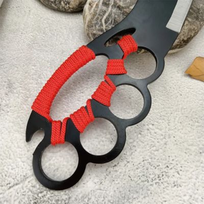 EDC Knu/ckle Fixed Full-Tang 5cr13mov for Outdoor Camping