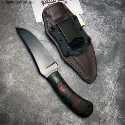 Hunt Knives™ Hunter fixed Pro knife stone wash blac For outdoor hunting knife