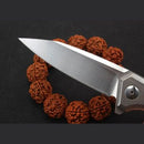 0808 Flipper Folding D2 Satin Finish For outdoor hunting