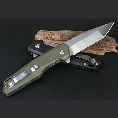 Hunt Knives™ JJ045 Flipper Folding D2 Satin Tanto For outdoor hunting knife