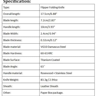 VG10 for outdoor hunting