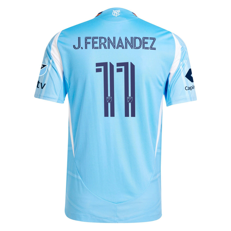 Julian Fernandez New York City FC adidas 2025 The Excelsior Kit Player Jersey - Light Blue