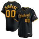 Pittsburgh Pirates Nike Alternate Limited Custom Jersey - Black