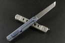 EDC Pocket Folding D2 Satin Tanto for Hunting outdoor -