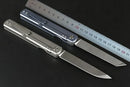 EDC Pocket Folding D2 Satin Tanto for Hunting outdoor -