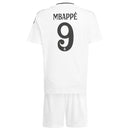 Real Madrid adidas Home Youthkit 2024-25 with Mbappé 9 printing