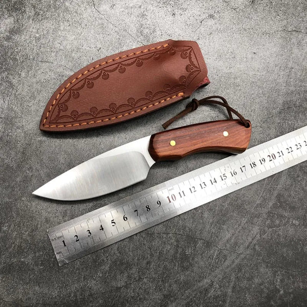 Hunt Knives™ Handmade  D2  With Leather Sheath for Camping Outdoor Hunting