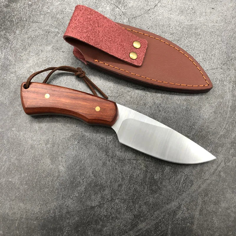 Hunt Knives™ Handmade  D2  With Leather Sheath for Camping Outdoor Hunting